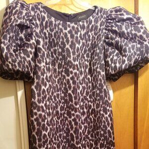 Ashro Leopard Print Dinner Dress Large (NWT)